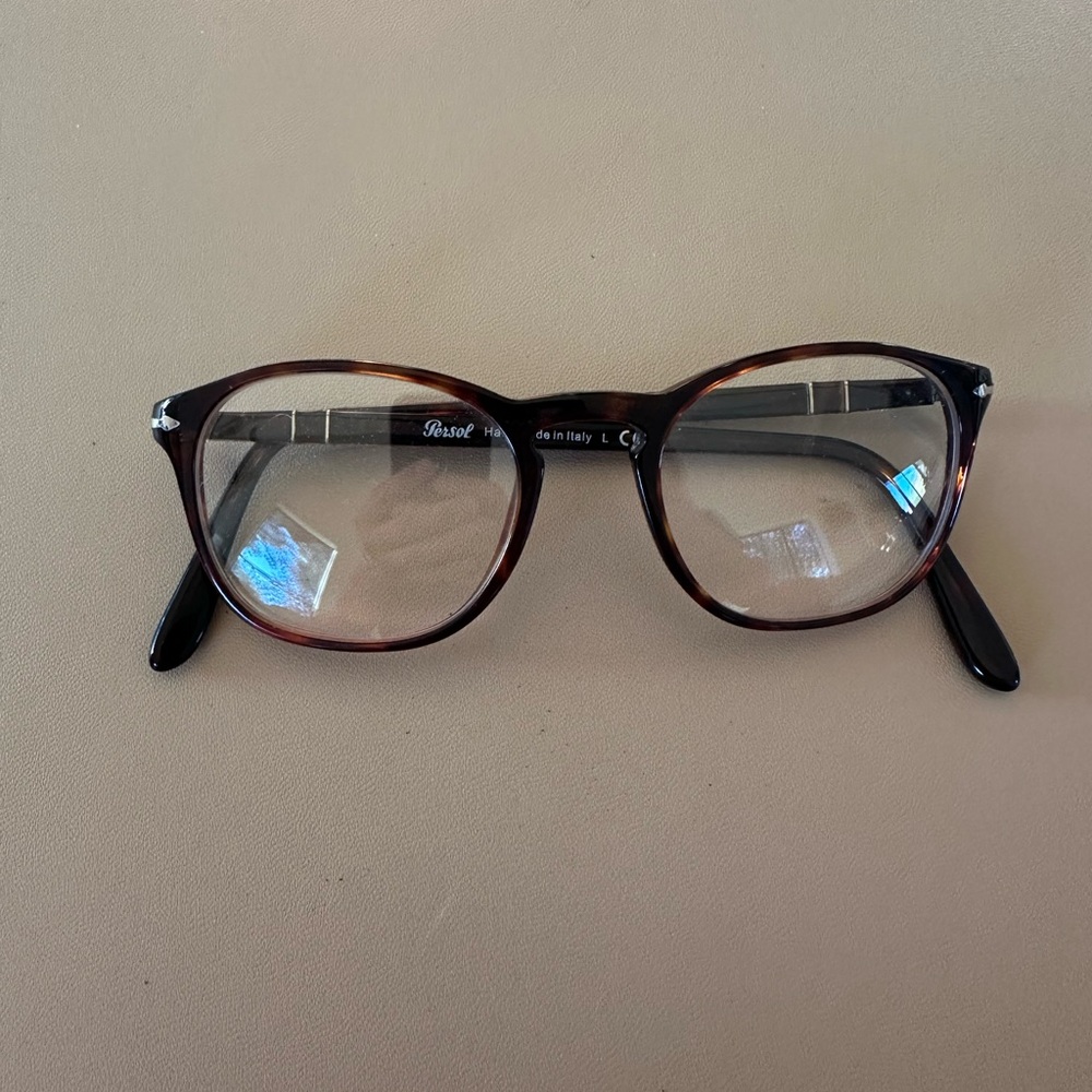Persol 3007-V Eyeglasses 48-19 Tortoise Handmade in Italy + Case
